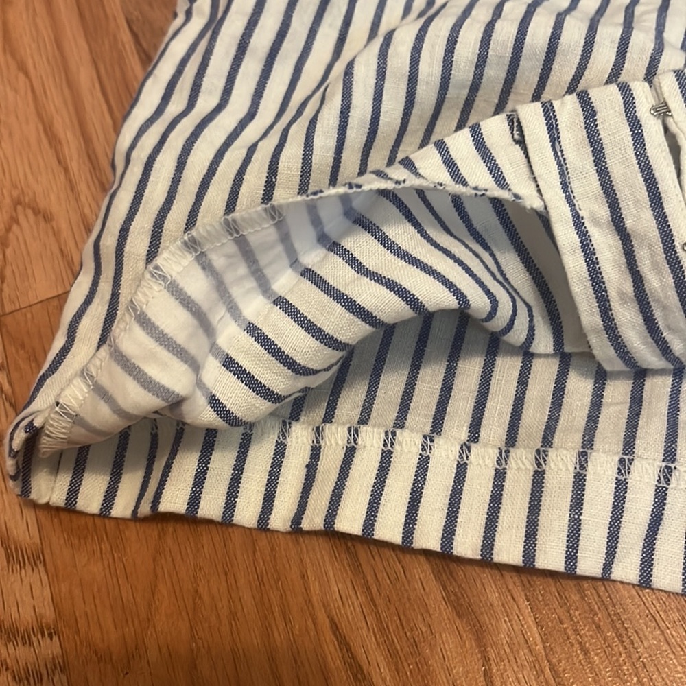 Madewell striped linen crop top, size 4 - Picture 2 of 3